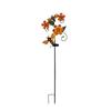 Solarbetriebene Gartensteckleuchte mit künstlichen Blumen und Bienen-Dekoration, Außen-Hof-Landschaftslampe für Weg Rasen Terrasse