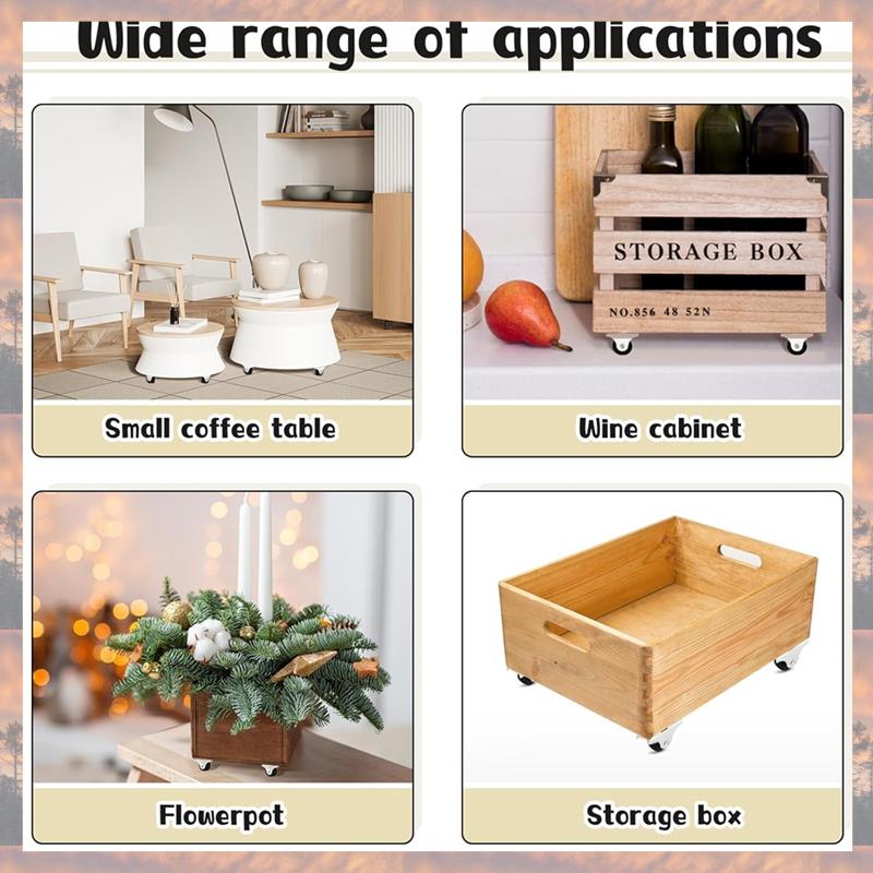 2025 Trend Small Caster Rigid Non-Swivel Fixed Caster With Metal Top Plate For Furniture, Small Appliances With Screws