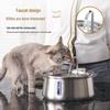 4L Stainless Steel Cat Water Fountain with Window, Automatic Filtration & Purification