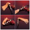 Faux Leather Flogger Whip Handmade Whip with Wooden Handle Adult Roleplay Whip Cosplay