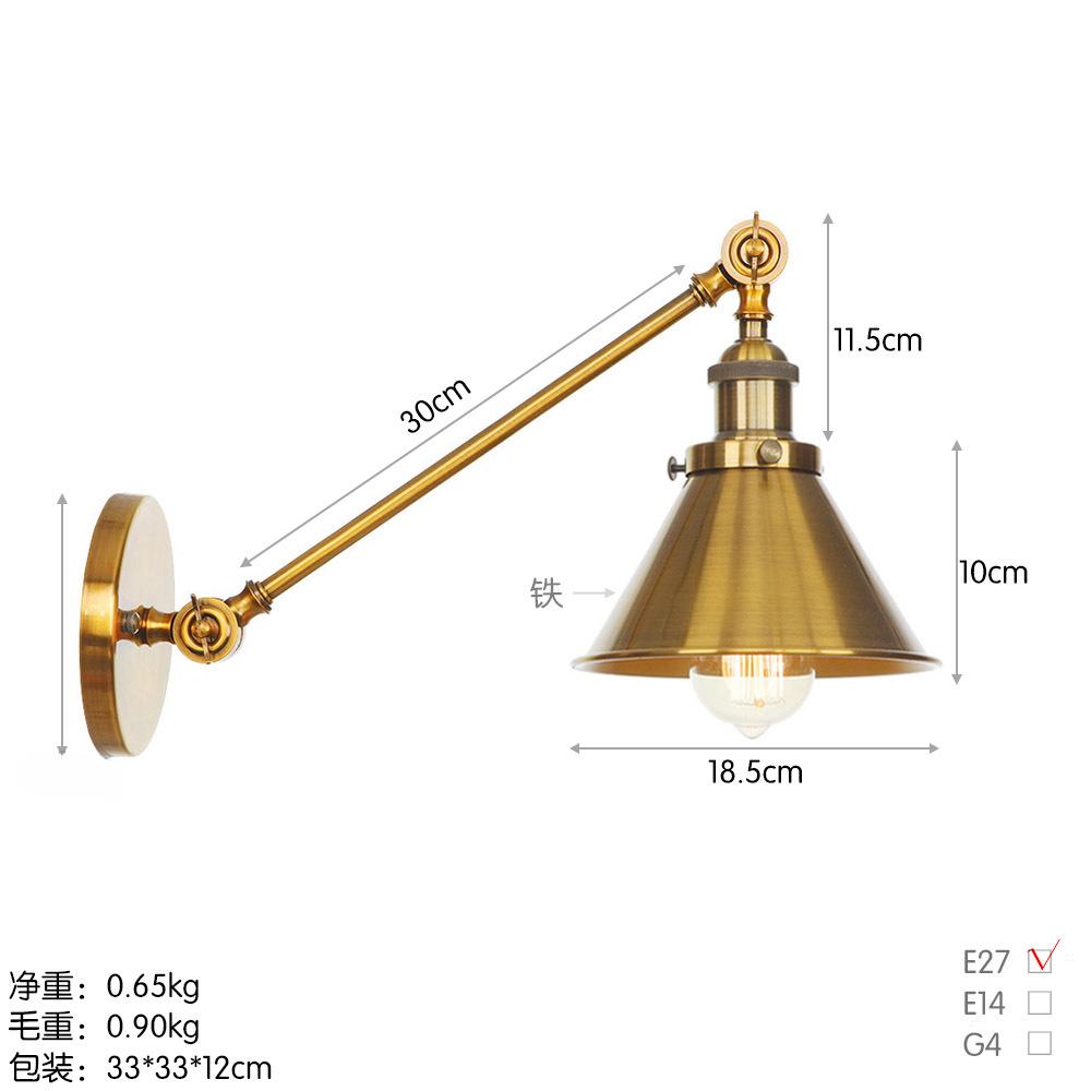 Decor Cameră Retro Vintage Modern Creativ Bar Restaurant Western Cafenea Ceainărie Club de Noapte Lampă de Perete din Fier Auriu