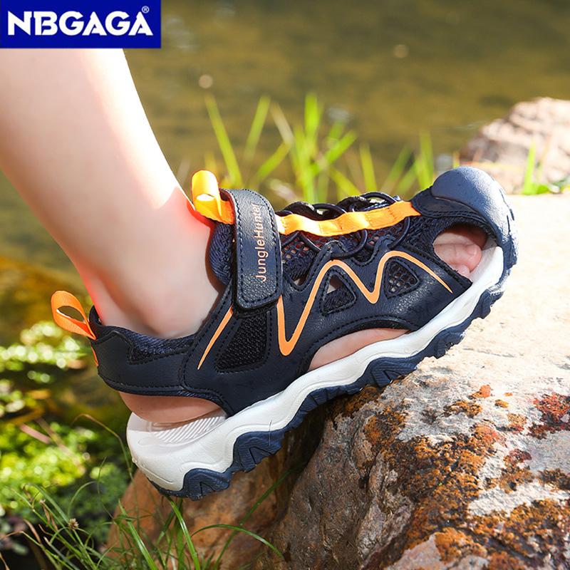 Kids Sports Sandals Closed Toe Summer Outdoor Water Shoes for Boys Girls Athletic Beach Sandials Non-slip Size 28-39