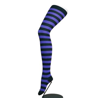 [SOXXI] Long Thigh-High Socks, Striped, Women's, 22-25cm, Made In Japan (JP, Numbered Sizes, 22.0 Cm, 25.0 Cm, Purple)