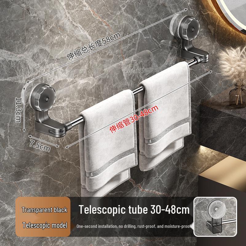 Suction Cup Rotatable Towel Rack & Shoe Storage