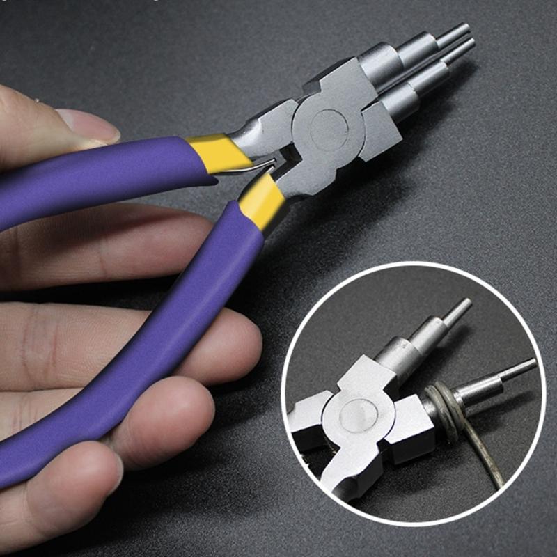 Multifunctional Six Step Design Pliers in Iron Alloy Perfect for Jewelry Designers DIY Enthusiasts and Handmade Projects