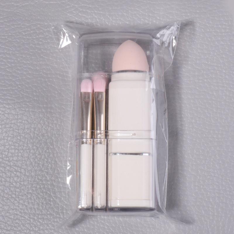 Přenosná sada zatahovacích štětců na make-up: Štětce na oční stíny, korektor a tvářenku