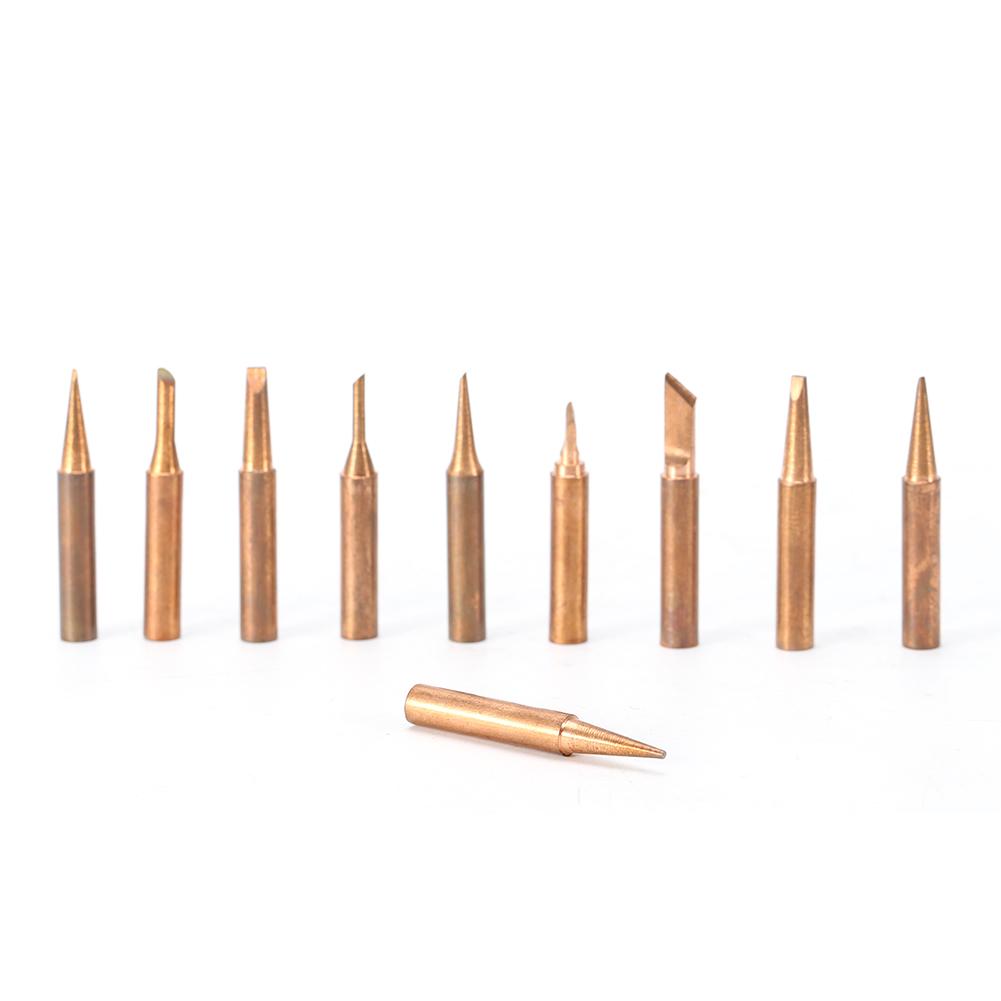 10 buc. vârfuri de lipit din cupru 900MT cu fier gratuit pentru stații de lipit 936, 937, 938, 969, 8586