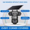 V380 Pro Outdoor 4G Solar Triple Lens Camera with 360° Rotation and Mobile Remote Control