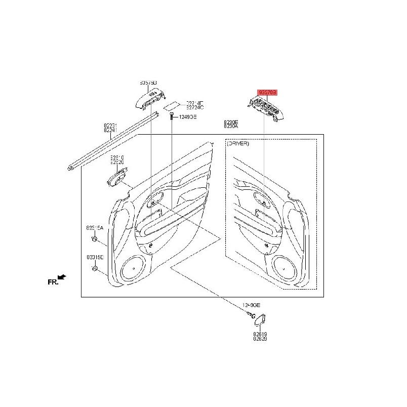 2 AUTO Power Window Main Control Switch Chroem For KIA SOUL 2014-2019 Window Regulator Button Switch 93570-B2130CA 93570-B2140CA