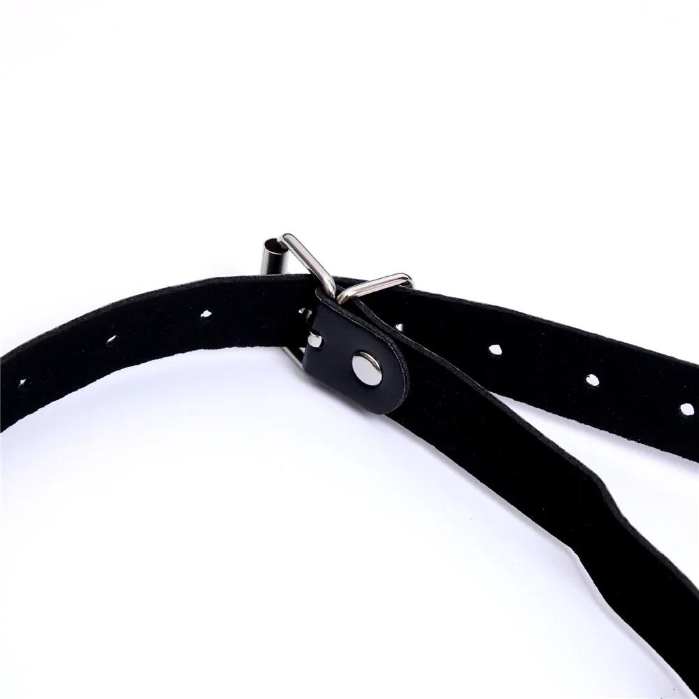 Erotic Toy PU Leather Mouth Gag Ball Oral Sex with Chain Clip Breast Nipple Clamps Fetish Bondage Harness Sex Toys Adult Games