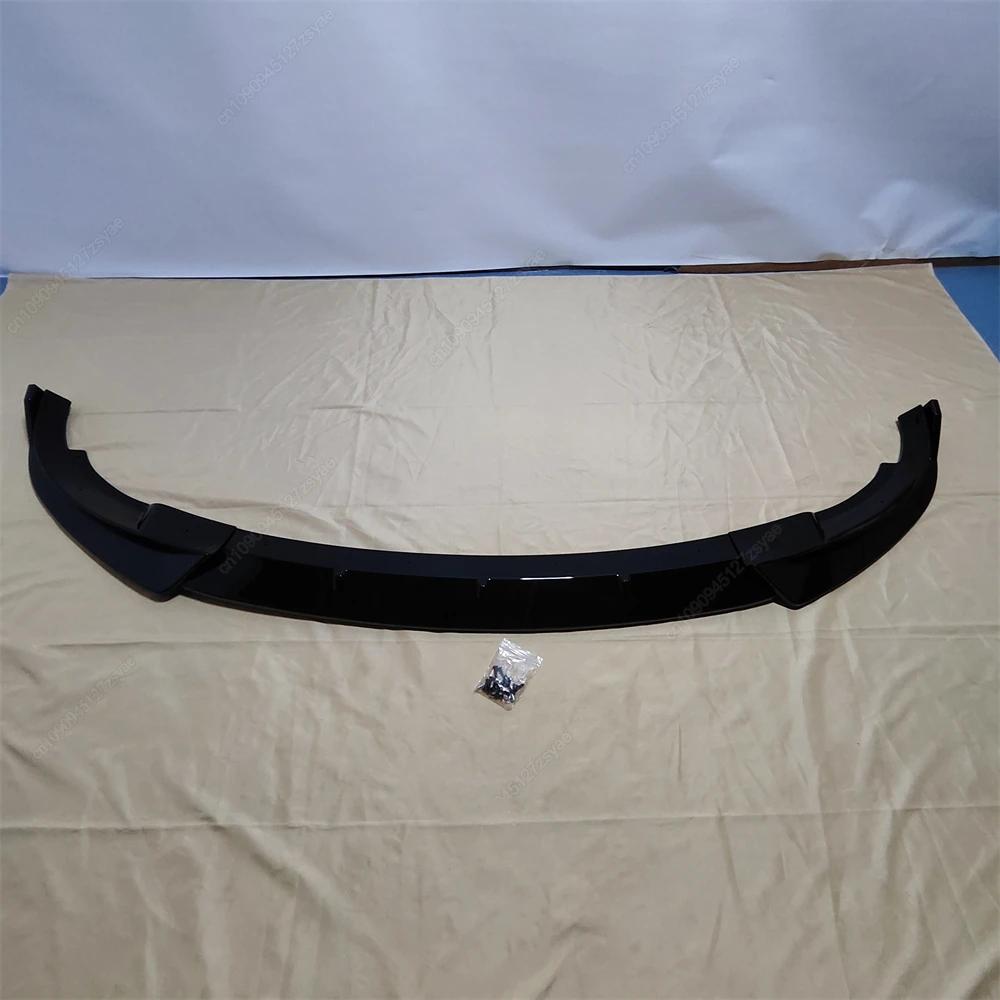 3PCS Car Front Bumper Lip Deflector Splitter Chin Diffuser Body Kit Spoiler Tuning Accessories For Tesla Model Y 2020-2024 Black