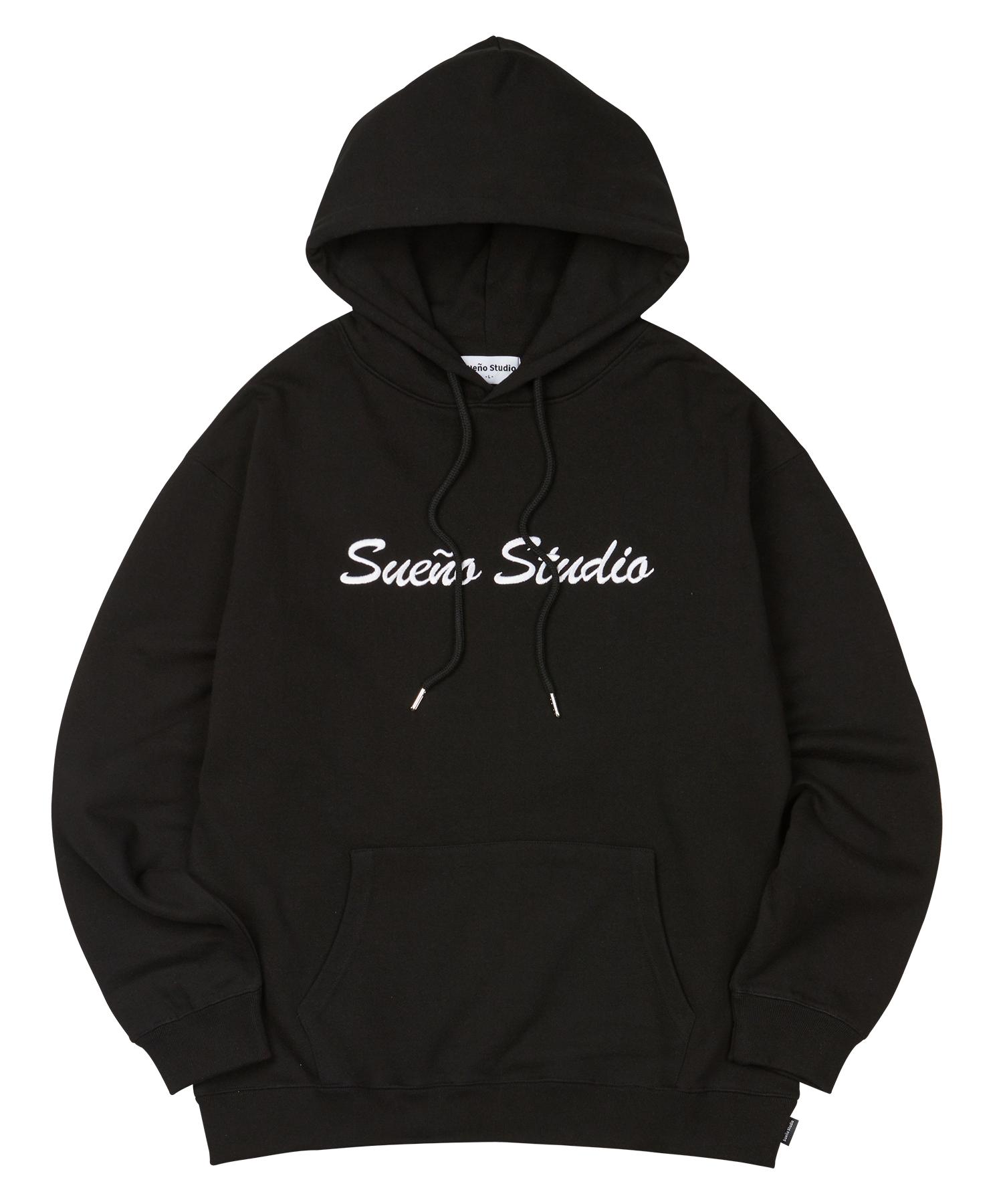 Sueno Studio Lettering Embroidery Over Hoodie (Black) M
