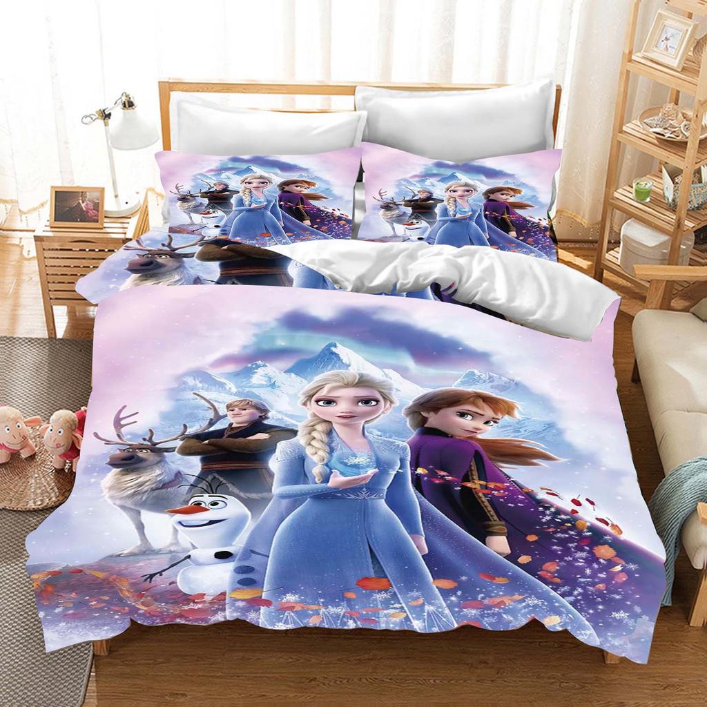 Three-Piece 3D Digital Printing Quilt Cover Pillowcase