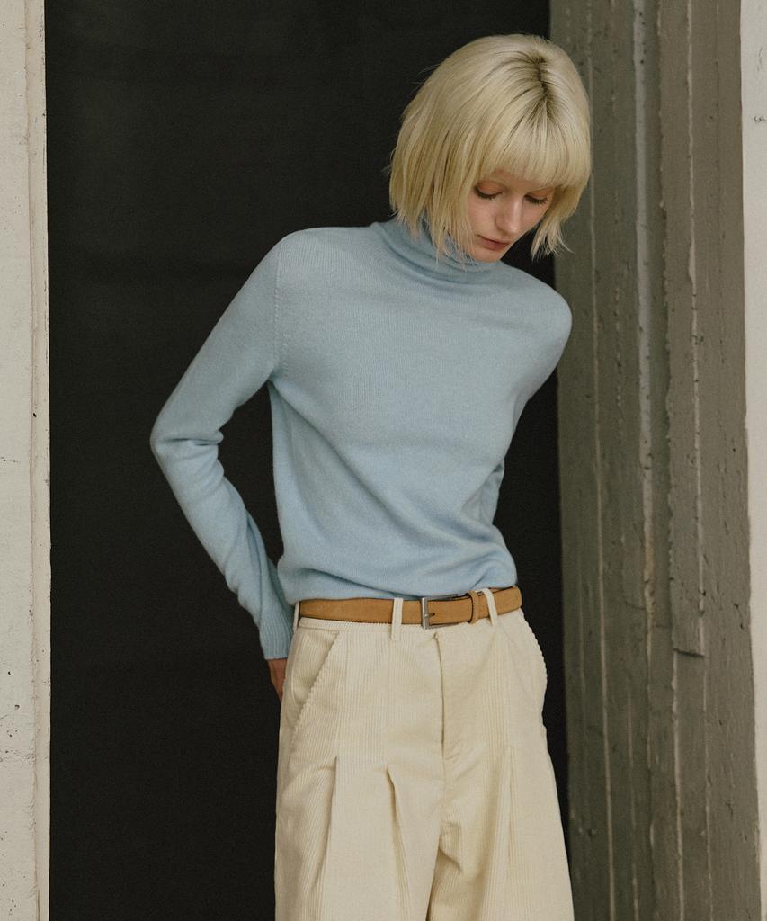 LEFTSEOUL Basic 100% Wool Turtleneck Pullover [10 Colors]