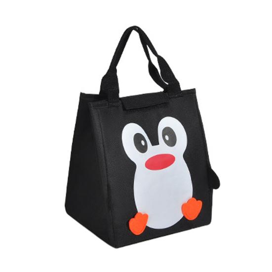 

Сумка для ланча Cartoon Stereo High Capacity Fresh-Heat Preservation из ткани Оксфорд с изоляцией из термобокса для ланча для офиса чёрный