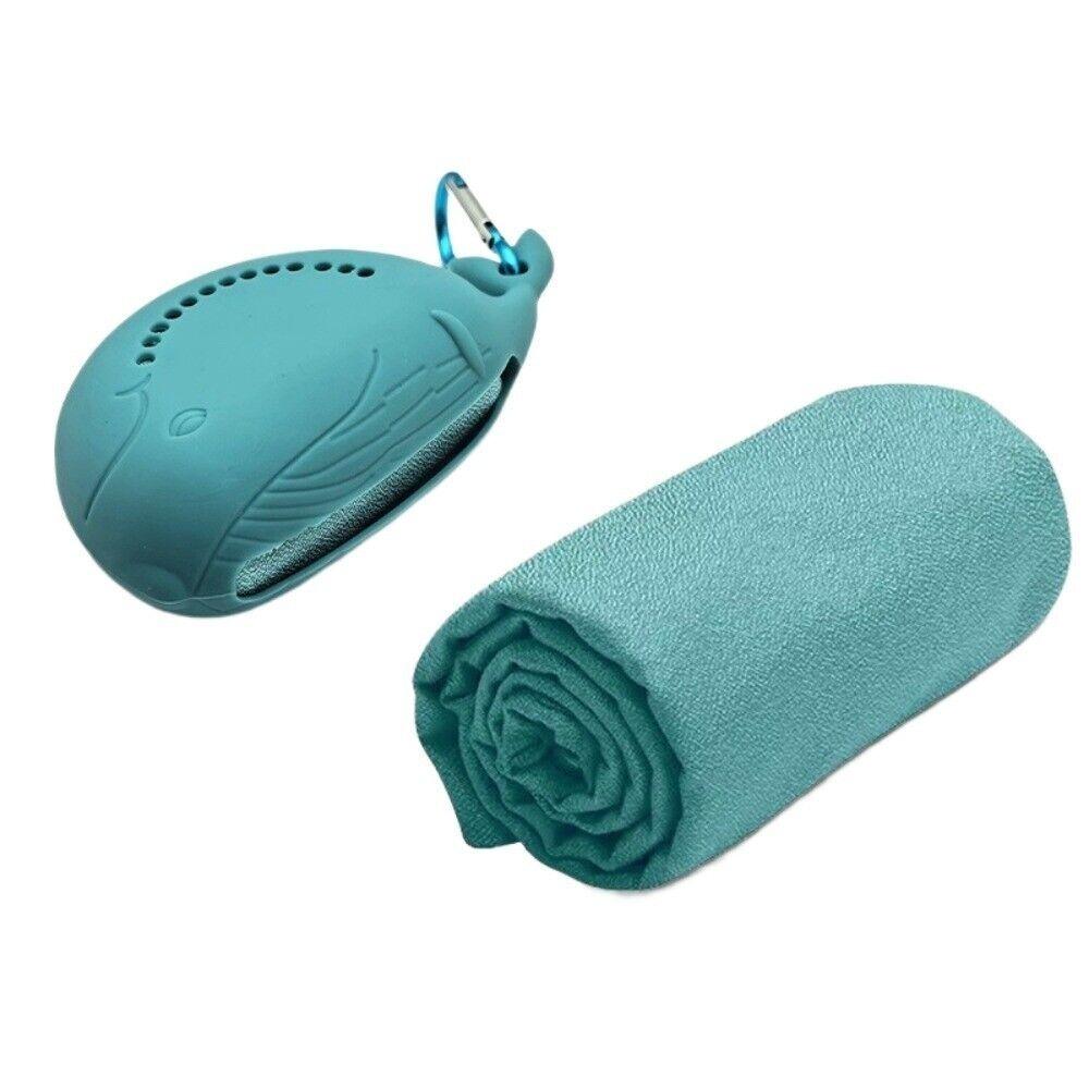 New Microfiber Quick Dry Fitness Cool Towel Mini Silica Gel Quick Drying Towel Towel Silicone Bag Summer