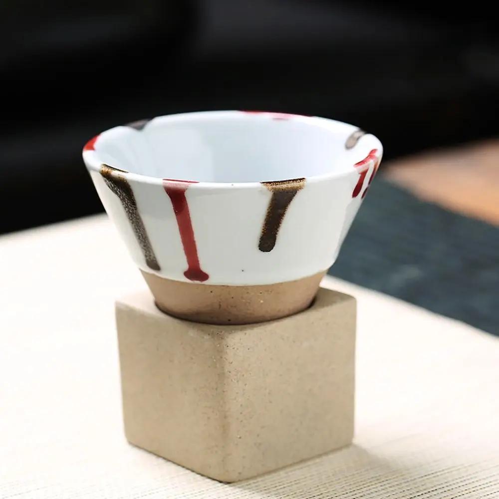 

Funnel Coffee Cup Japanese Style Ceramic Teacup Retro Creative Beautiful Tapered Water Cup Teaware Household Kitchen Utensil 100ml