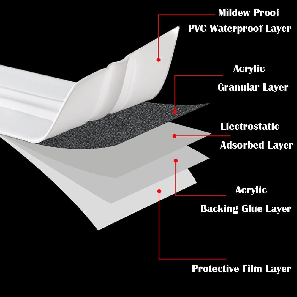 Self Adhesive Caulk Tape Mildew-proof Sealing Tape Professional Shower Tile Sealer  Household