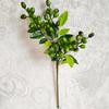 Artificial Berry Stems Faux Green Olive Branches with Leaves Fake Greenery Picks with Fruits for Home Vase Floral Arrangement