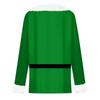Ladies' Fashionable And Casual Christmas Printed Plush V-neck Long Sleeved Shirt