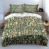 Vintage Numbers Pattern Decor Set Soft Comfortable Duvet Cover Bedding Set Included 1*Duvet Cover & 2*Pillowcases, Gift