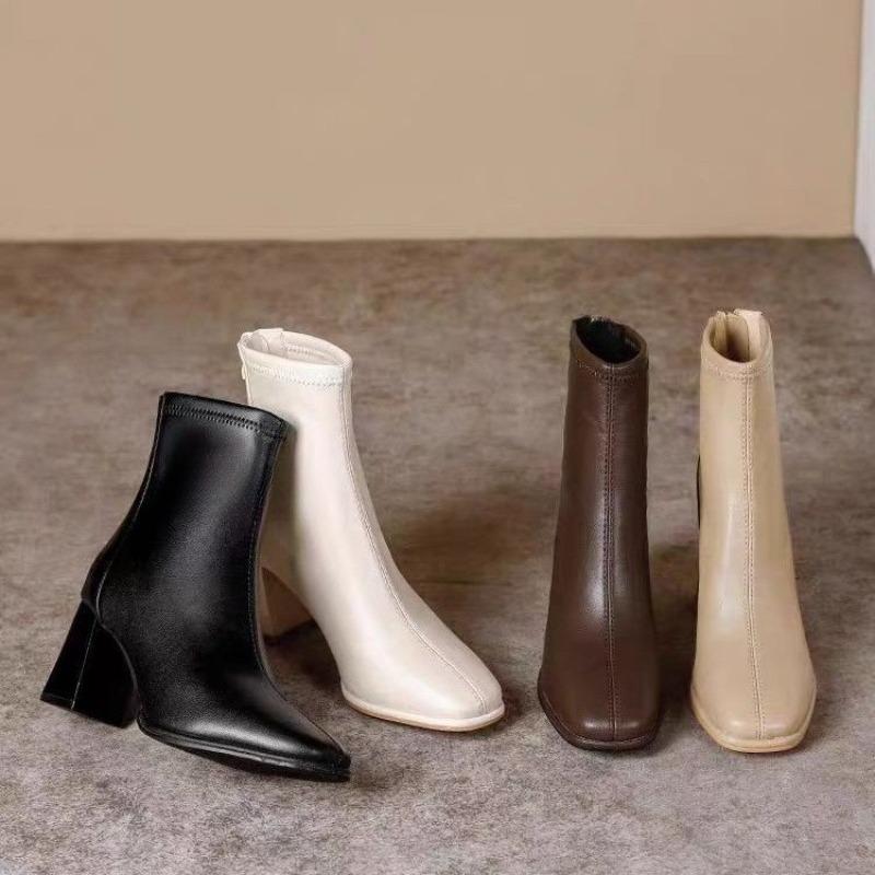 Neue Frühling Winter Damen Bequeme Stiefel Elegant Minimalistisch Damenschuhe Damen Hohe Absätze Modische Vielseitige Stiefel