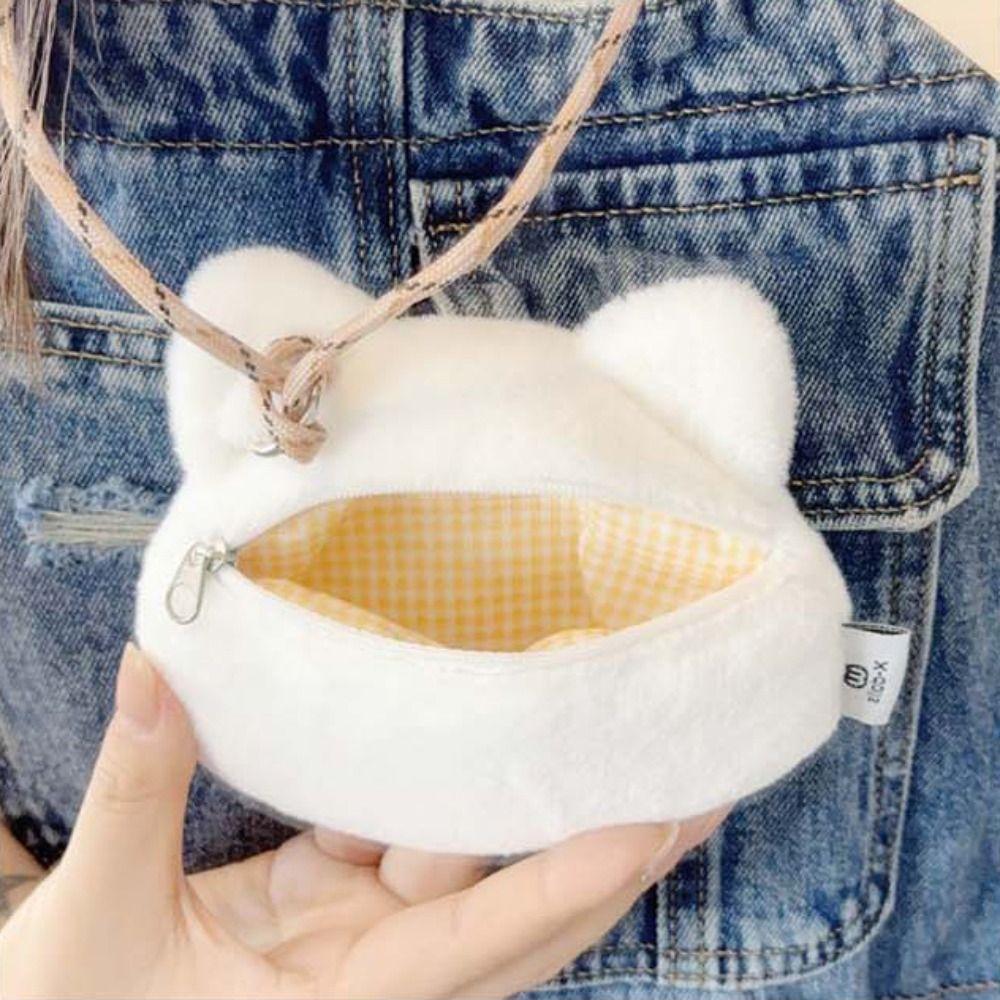 Kitty Tuxedo Cat Plush Purse Bag Meow Ginger Cat Earphone Bag  Bag Pendant