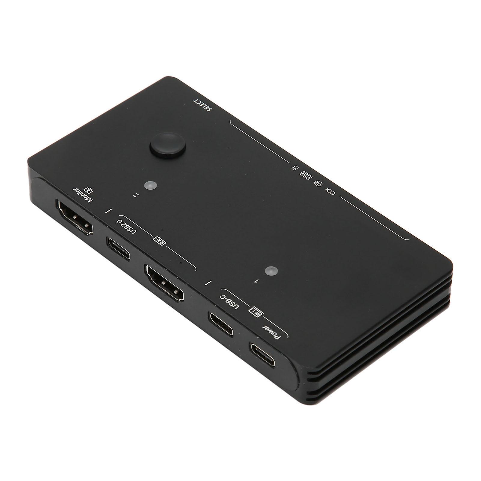 

Интерфейс мультимедиа HD TYPE C KVM-переключатели 2 в 1 выход Поддержка 4K 60 Гц 10 Гбит/с 100 Вт PD Power KVM