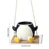 Swing Penguin Planter Pots Hanging Planter for Indoor Plant for Indoor Outdoor Swinging Plant Pots Decorations Succulents