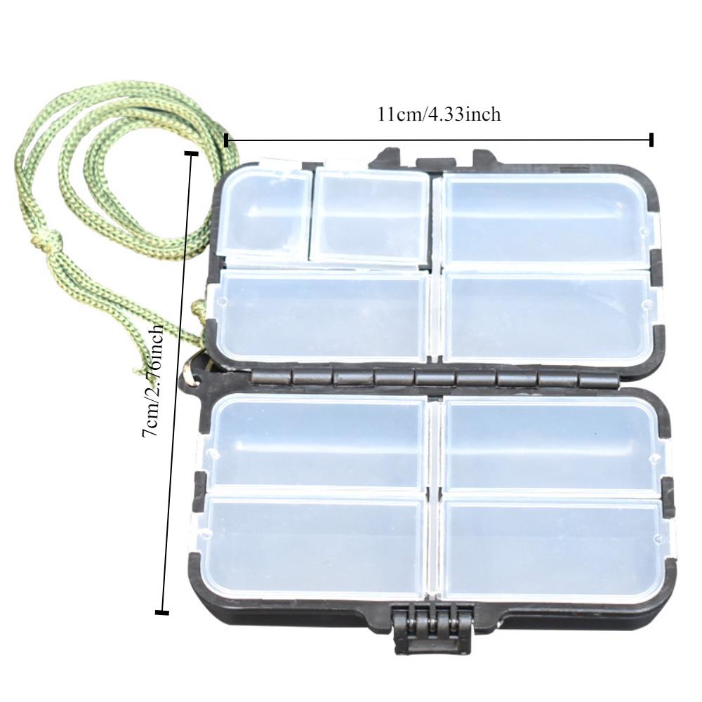 Černá krabička na příslušenství Organizér na rybářské háky Krabička na příslušenství