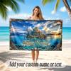 Octopus Sea Life Theme Soft Beach Towel Personalized Custom Name Text Towel Portable for Beach Pool Travel