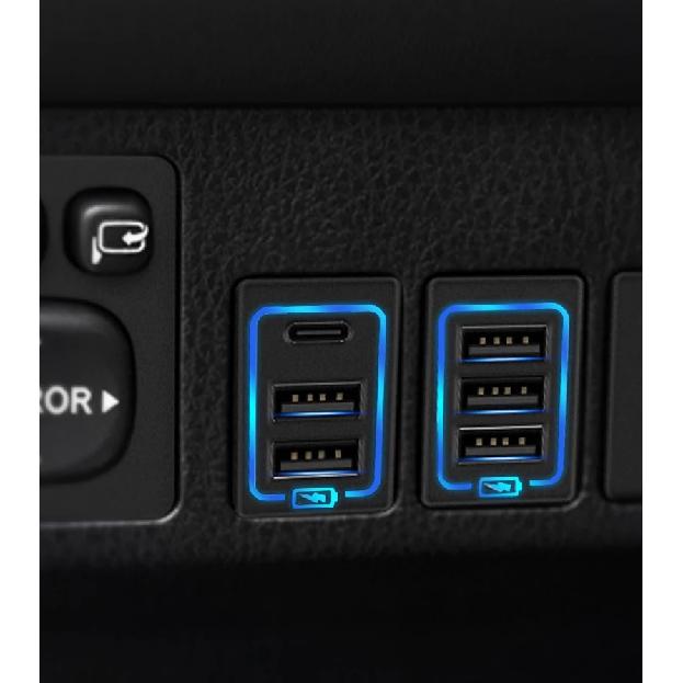 Car USB Quick Charger QC3.0 For Toyota Land Cruiser 200 Prado 150 Accessories Modified LC200 LC150 FJ150 FJ200 2021 2020 2019