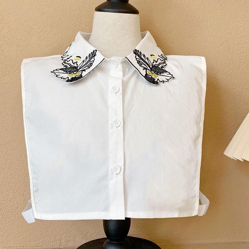 Białe Sztuczne Kołnierzyki Dla Kobiet Krata Klapa Odpinany Kołnierzyk Koszula Koronka Stójka Fałszywy Kołnierzyk Kobieta Zdejmowany Krawat Nep Kraagie