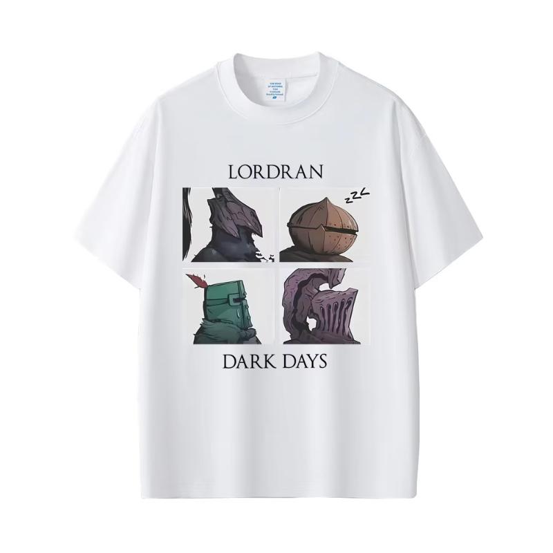 Game Dark Souls Praise The Sun Lordran Dark Days Graphic T Shirt Unisex Vintage Gothic Rock Tshirt Unisexs Cotton Crewneck Tshirts