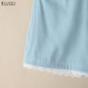 ZANZEA Women Summer Casual Solid Color Loose Short Pants