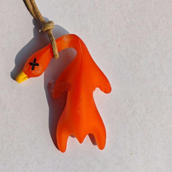 Yousheng Roast Duck Hanging Ornament Car Rearview Mirror Duck Hanging Decoration Resin Animal Figurine Pendant Car Interior Accessories
