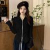 POLO Neck Pleated Slim Top Women's French Solid Casual Irregular Tops Vintage Harajuku Korean Y2k Top Spring and Summer
