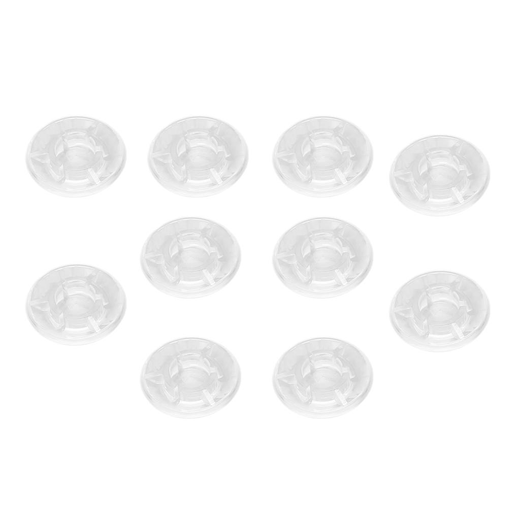 10Pcs Footswitch Toppers Clear Transparent Universal for Guitar Effects Pedal Accessories