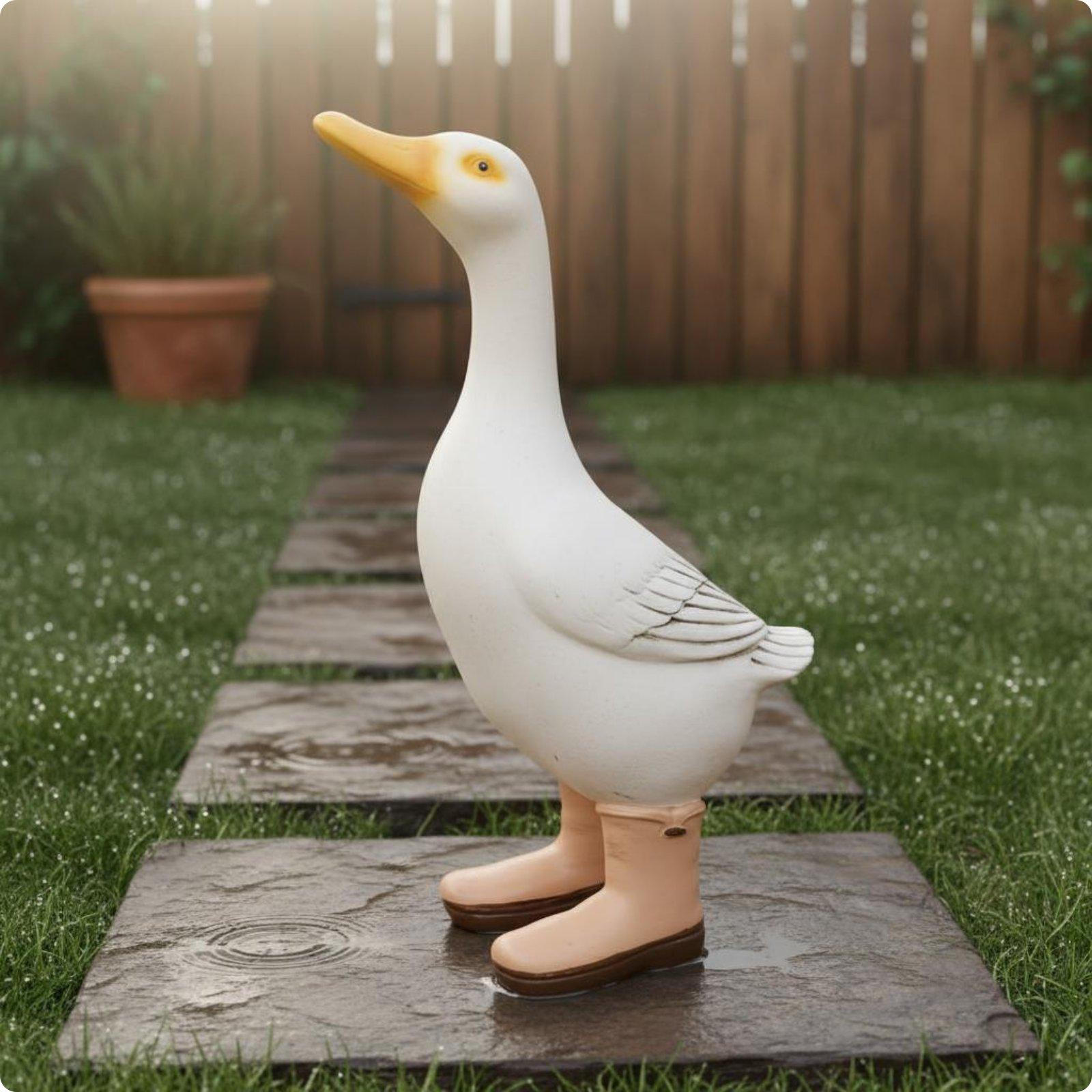 Resin Duck Sculpture Cute Cartoon type Statue Presentable Outdoor Decoration Animal Figurine