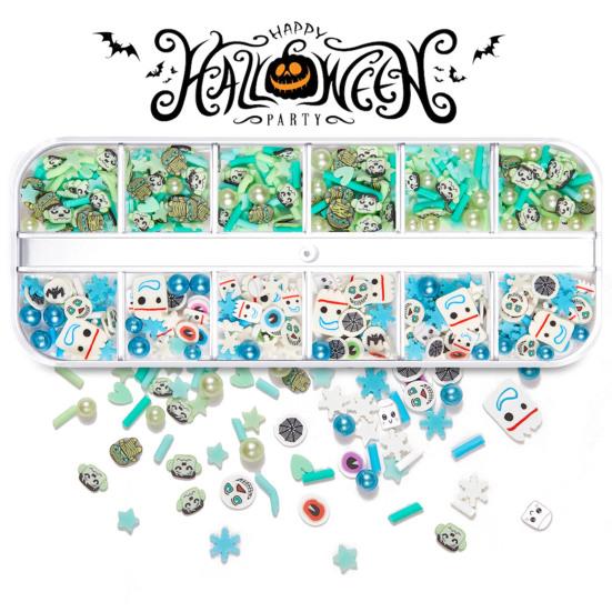 1 Box Nail Sequins Ultra-Thin Bright Color Shiny Visual Effect Enhance Atmosphere Soft Clay Halloween Themed Manicure Ornament Nail Sequins