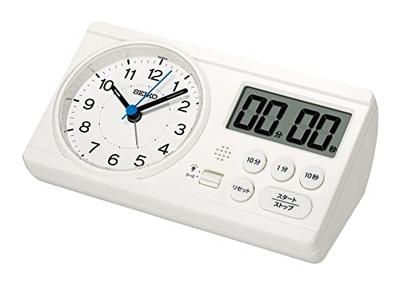 Alarm Clock Table Clock Educational Hundred Square Calculation Hideo Kageyama Model Study Time White 60 X 160 X 88 Mm BC418W