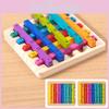 Wooden Rainbow Sticks Puzzle Toy For Kids Brain Teaser Logic Development And Educational Play