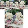 Portachiavi Pecora di Peluche con Gonna a Quadretti per Ragazze Regalo e Decorazione per Borsa