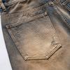 Vintage Washed Denim Shorts Men Women Relaxed Straight Cut Mid-Rise 5/8 Length Cotton Jeans 2026