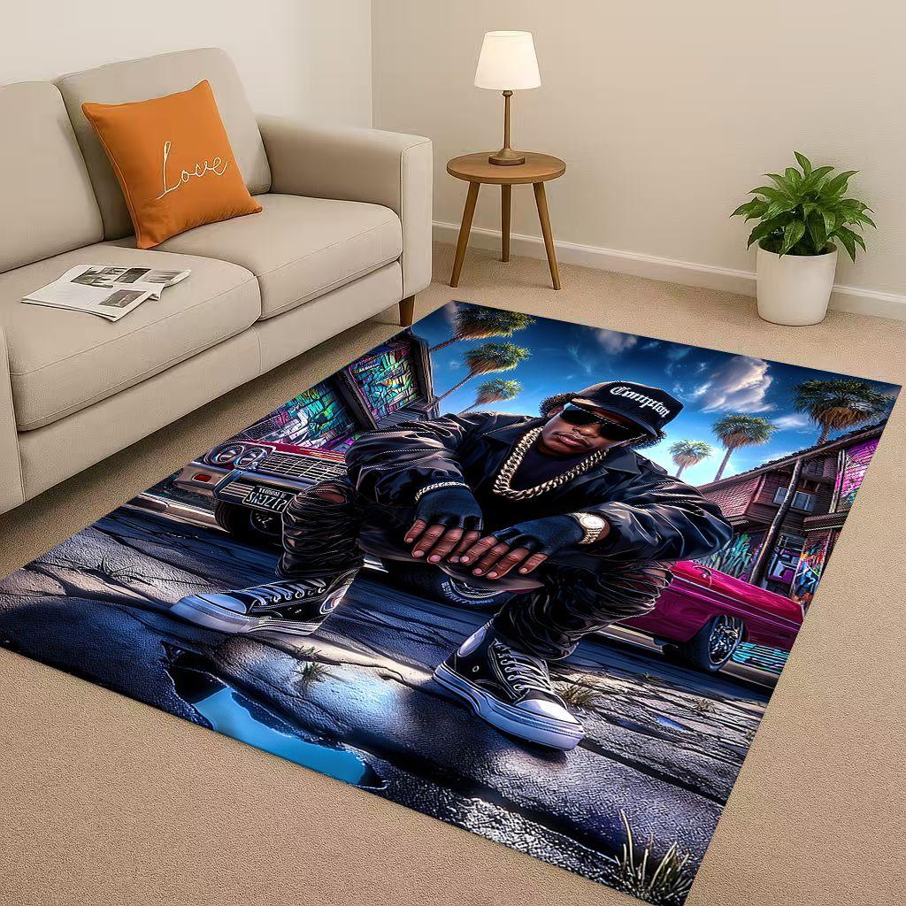 27 Style Top Hip Hop Rapper Star Cartoon Art Living Room Non-Slip Area Rug Carpet for Bedroom Playroom Sofa,Home Decor Doormat