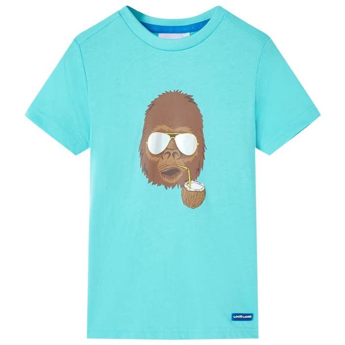 Children's T-shirt with Short Sleeves Aqua 92/104/116/128/140
