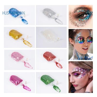40ML/Saco Multifuncional Olho Glitter Cabelo Rosto Lábio Corpo Arte Brilhante Lantejoulas Glitter Líquido Sombra de Olhos Palco Performance Festa Maquiagem Suprimentos