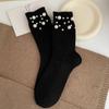 Solid Color Mid-Tube Socks Thicken Women Socks New Warm Socks  Winter