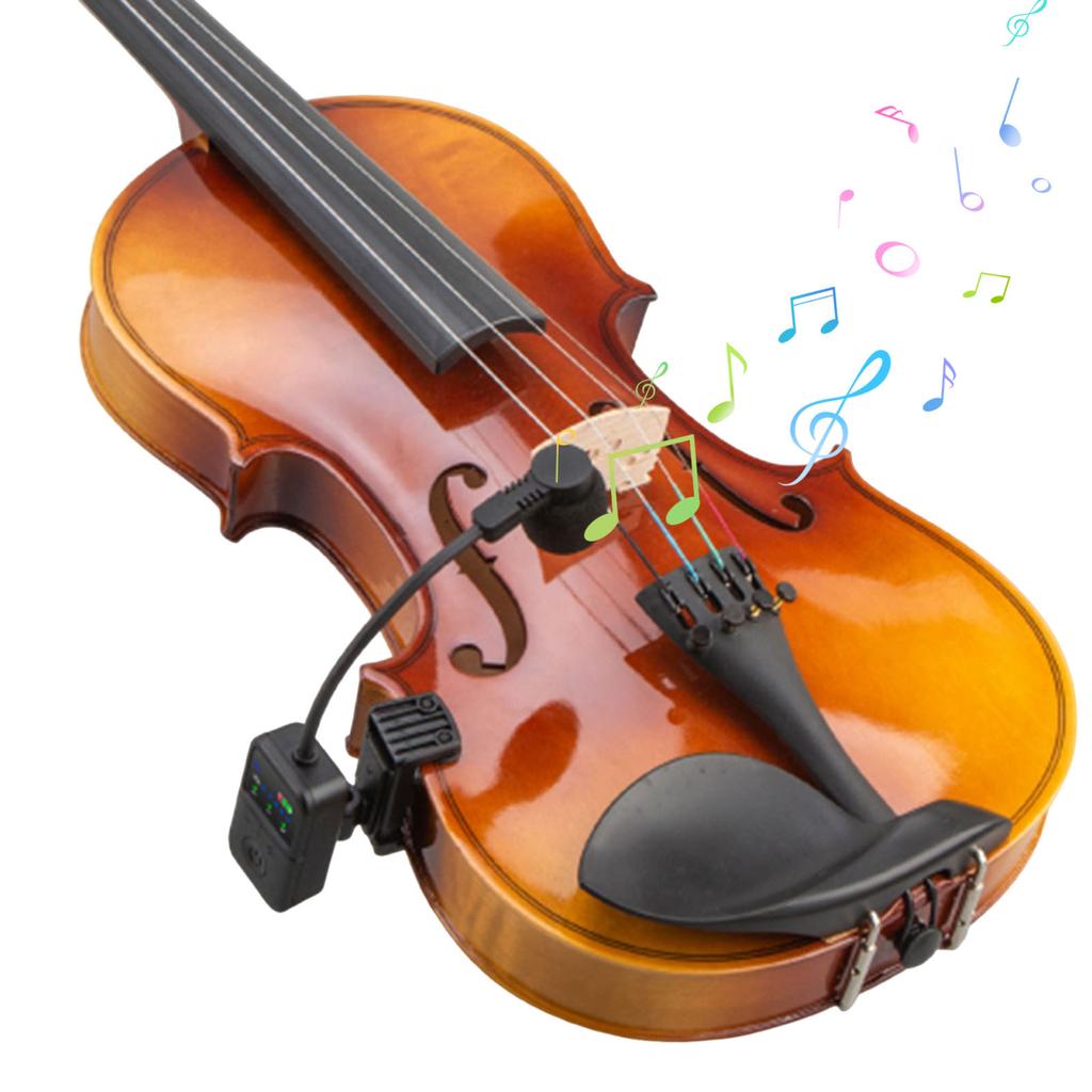 Instrument Microphone Rechargeable Adjustable Clip-On Pickup Violin Performance Wireless Microphone for Live Stage Performances