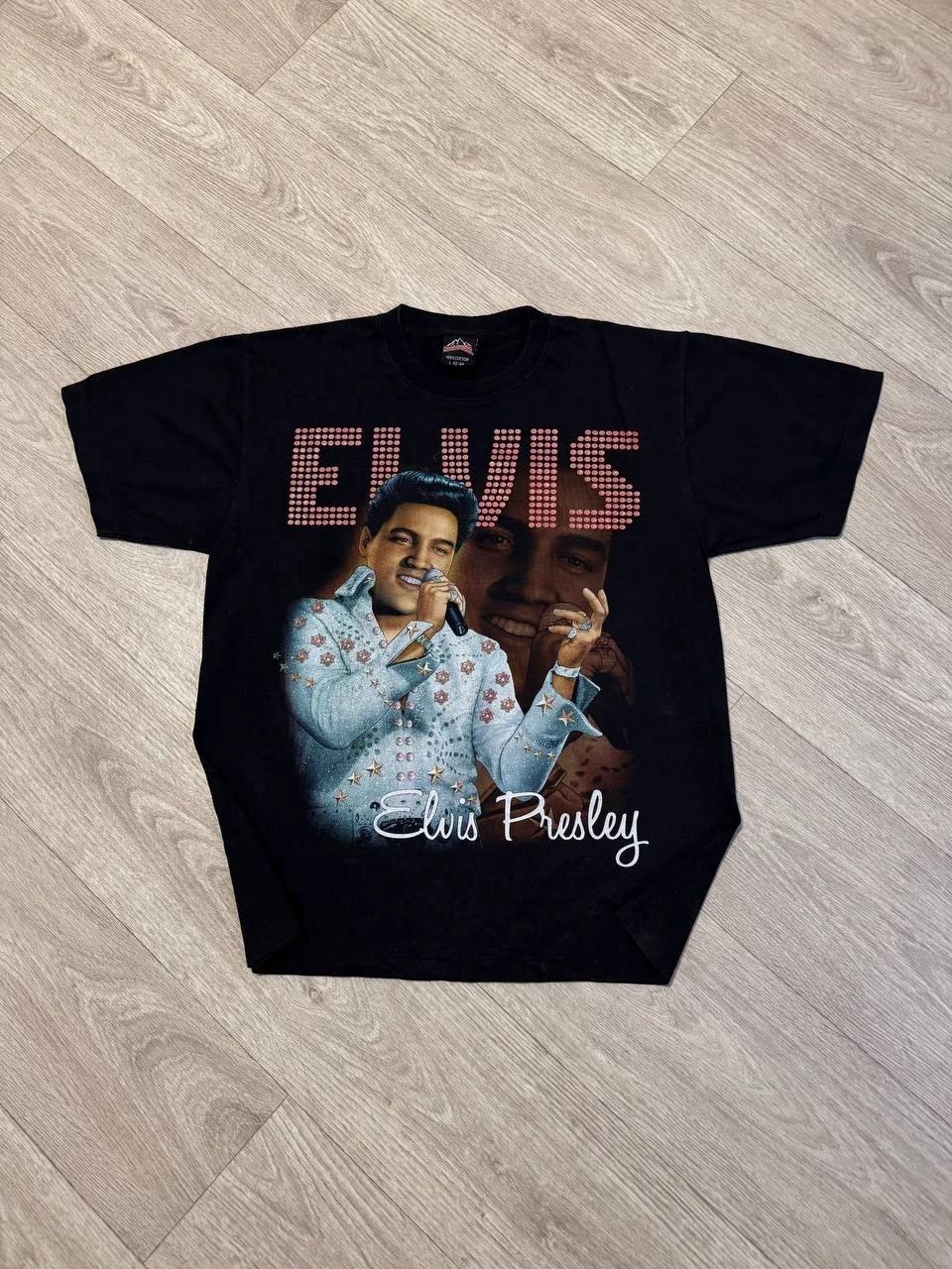 Vintage Elvis Presley Crazy Print T-shirt 90s 4XL